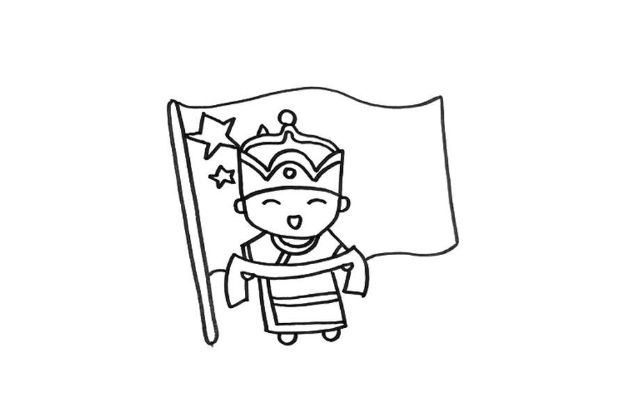 人物简笔画大全 少数民族人物简笔画-图3