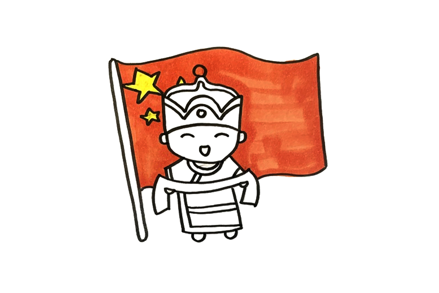 人物简笔画大全 少数民族人物简笔画-图4