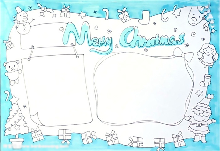 漂亮的圣诞节手抄报欣赏-图3