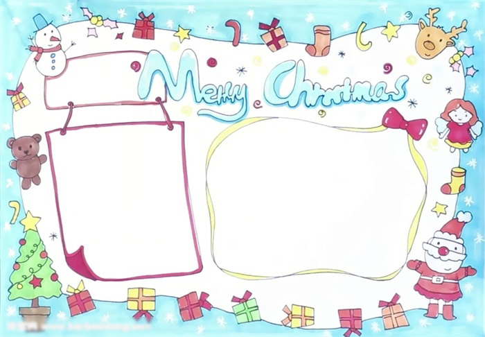 漂亮的圣诞节手抄报欣赏