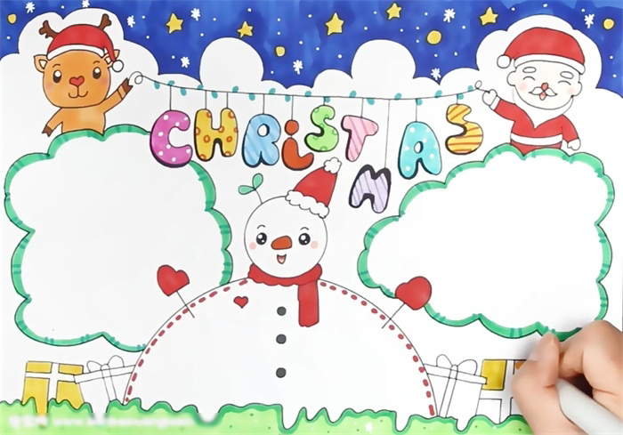 圣诞节小报绘画-图4