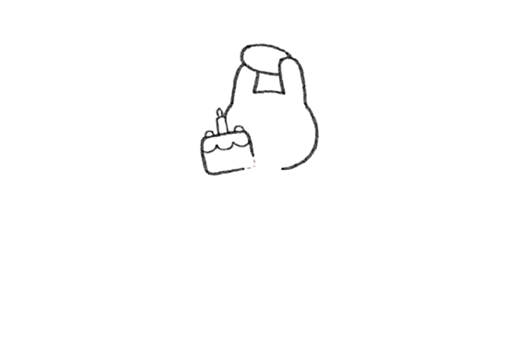 蛋糕兔子怎么画-图1