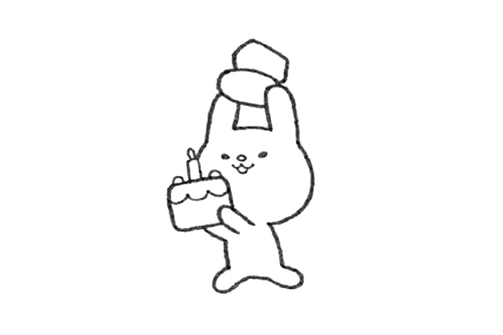 蛋糕兔子怎么画-图3