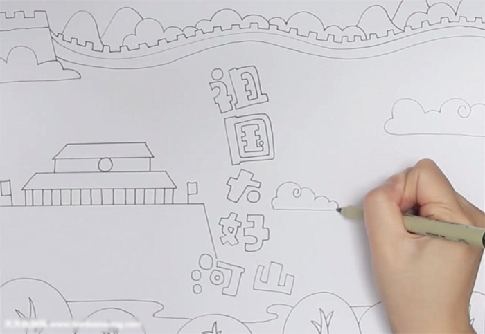 祖国大好河山手抄报作品-图2