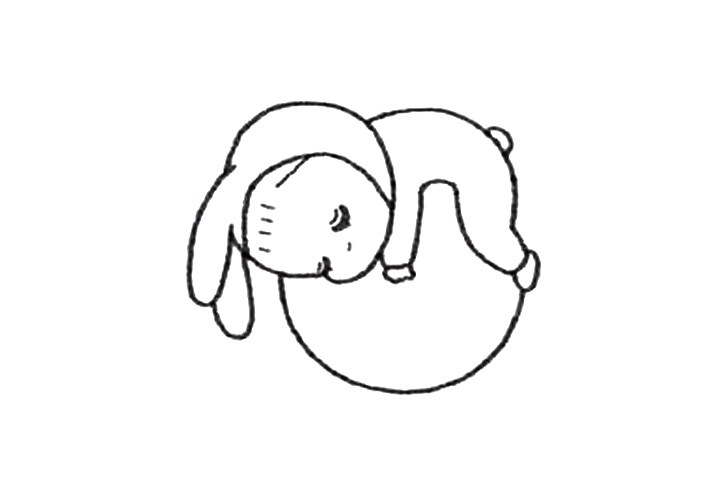 穿小兔子睡衣的小孩子怎么画-图3