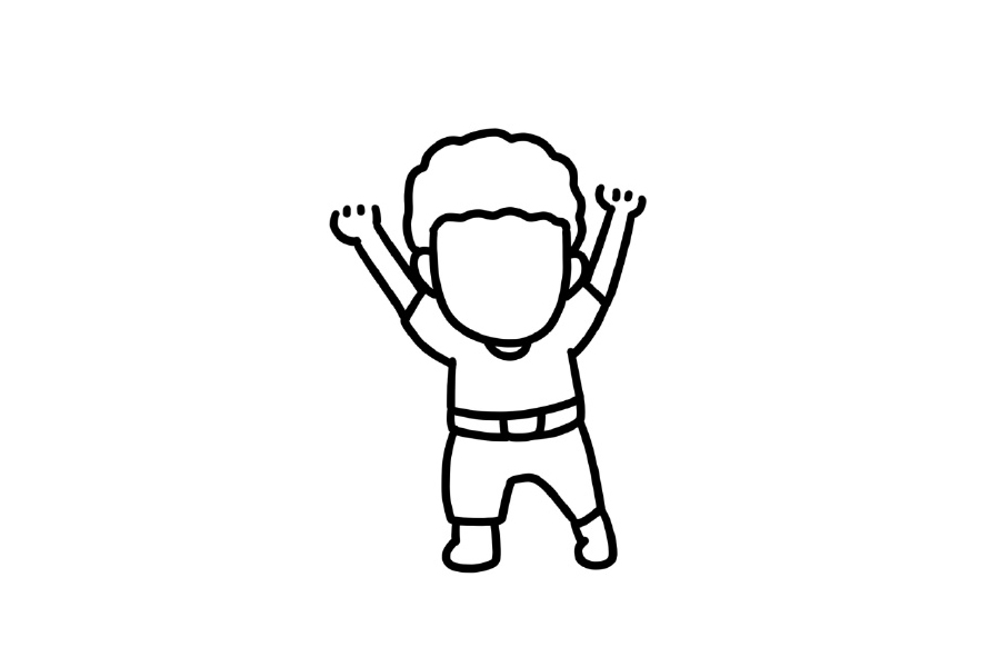 举重运动员侯志慧简笔画画法步骤-图4