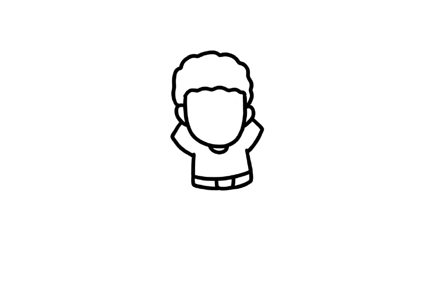 举重运动员侯志慧简笔画画法步骤-图3