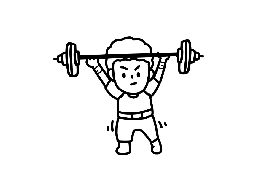 举重运动员侯志慧简笔画画法步骤-图5