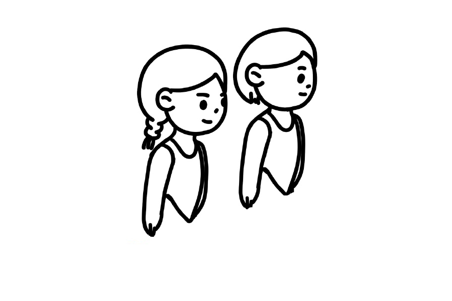 双人跳水运动员简笔画画法步骤-图3