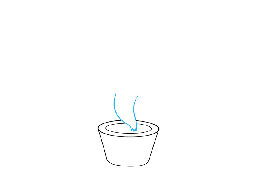 动漫盆栽简笔画画法步骤-图3