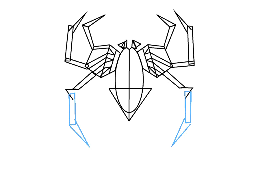 如何画蜘蛛侠的标志-图13