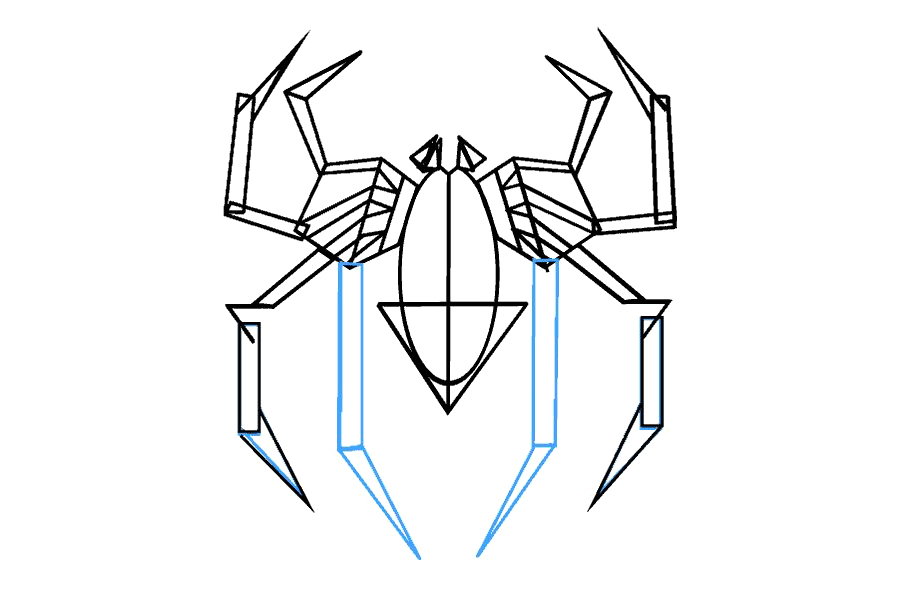 如何画蜘蛛侠的标志-图14