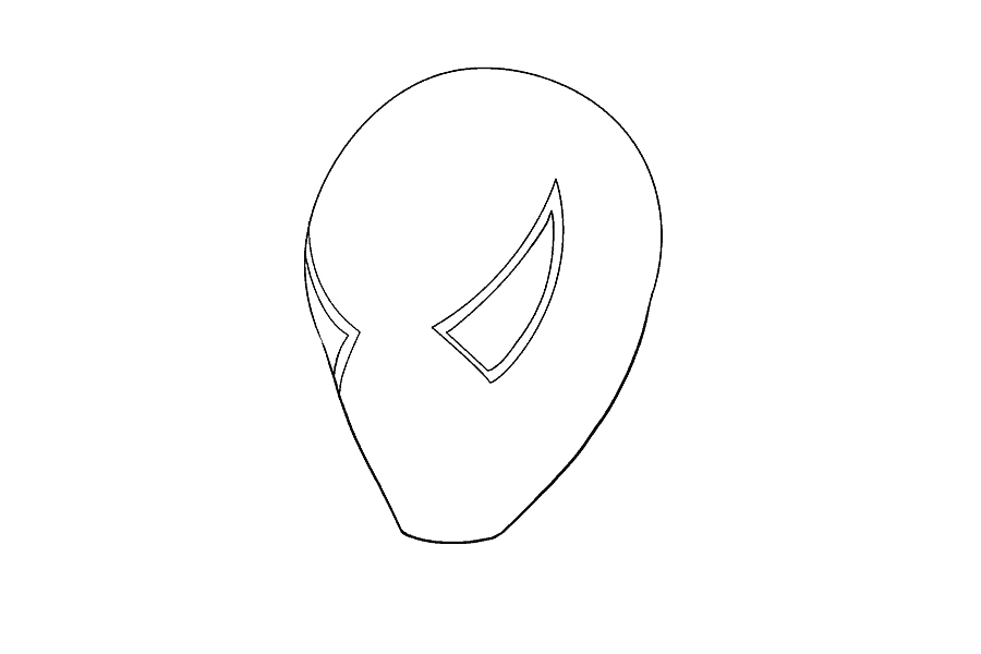 如何画蜘蛛侠的脸-图4