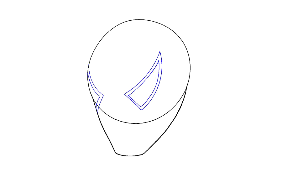 如何画蜘蛛侠的脸-图3