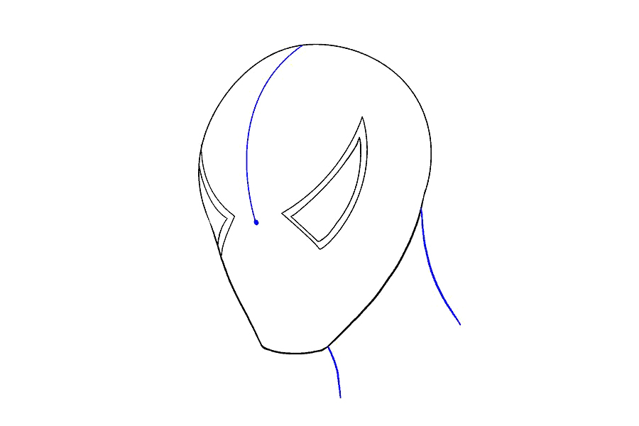 如何画蜘蛛侠的脸-图5