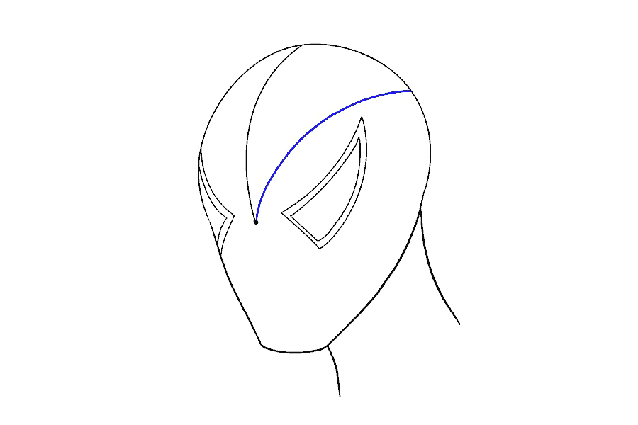 如何画蜘蛛侠的脸-图6