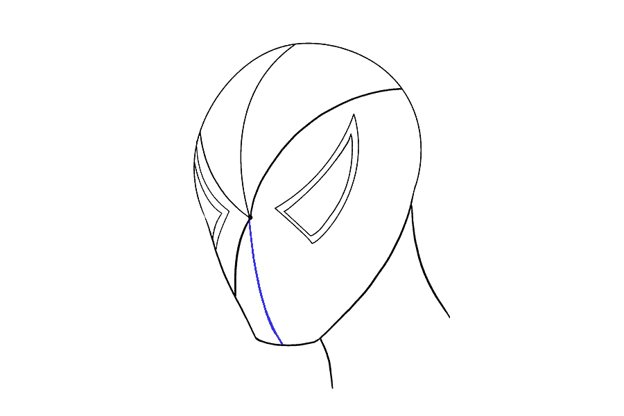 如何画蜘蛛侠的脸-图9