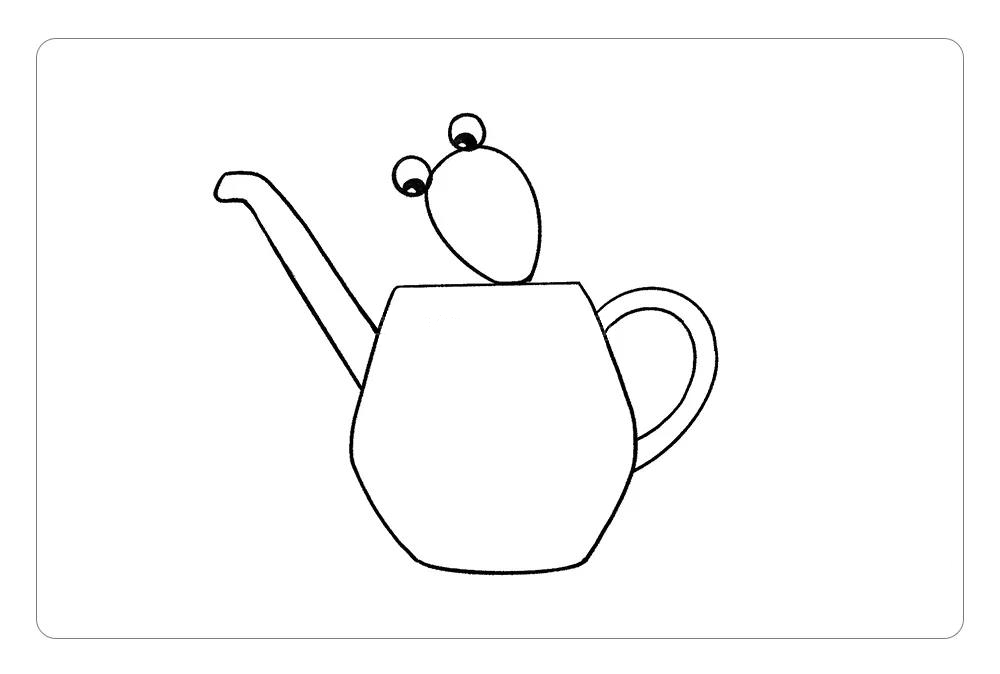 花园里的小青蛙简笔画画法步骤-图3