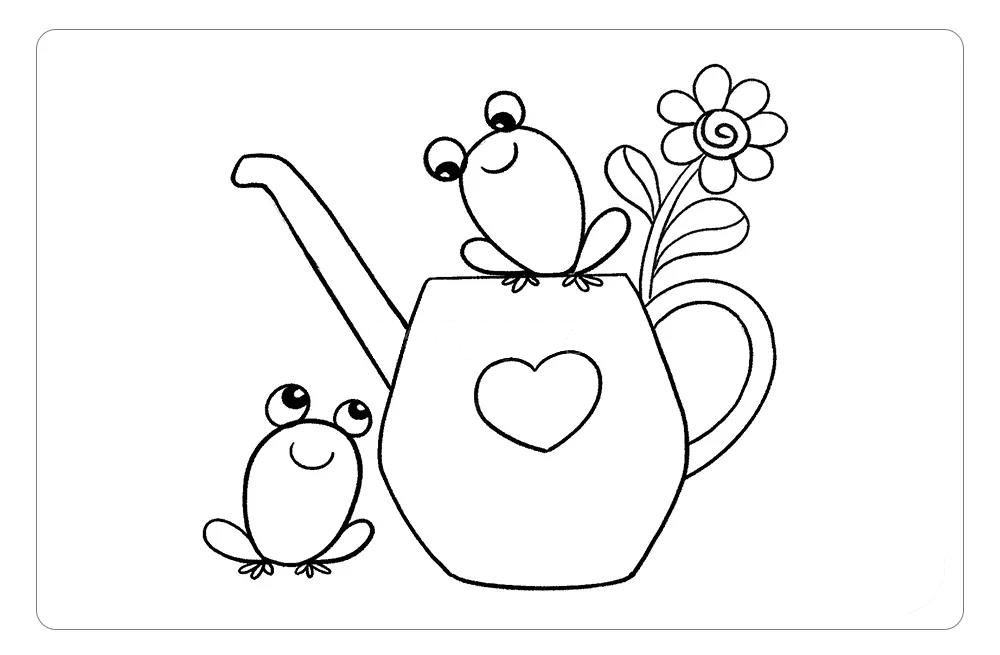 花园里的小青蛙简笔画画法步骤-图6