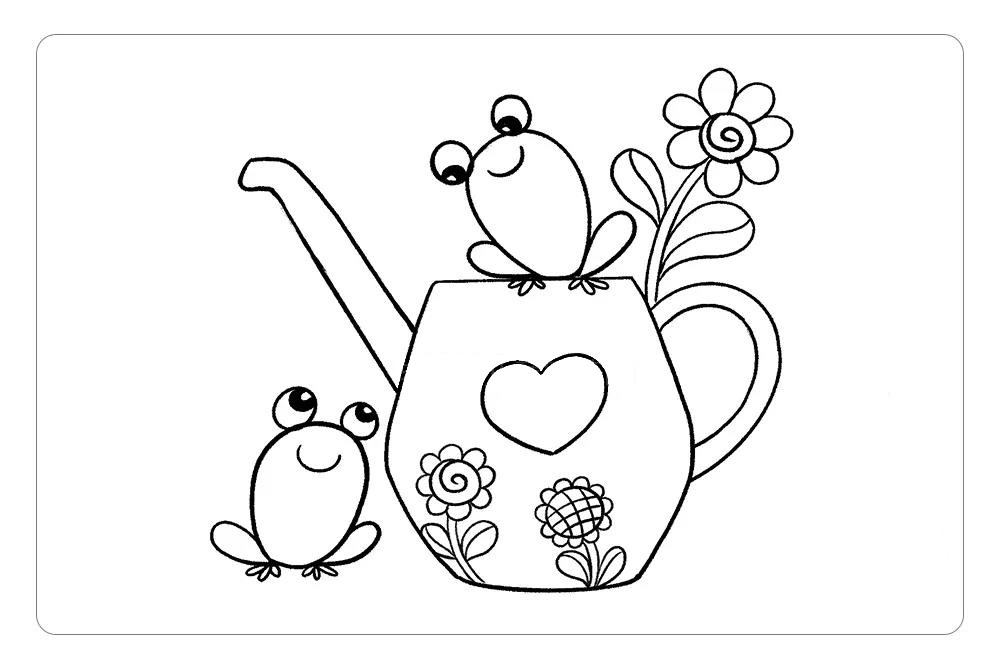 花园里的小青蛙简笔画画法步骤-图7