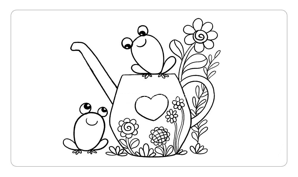 花园里的小青蛙简笔画画法步骤-图9