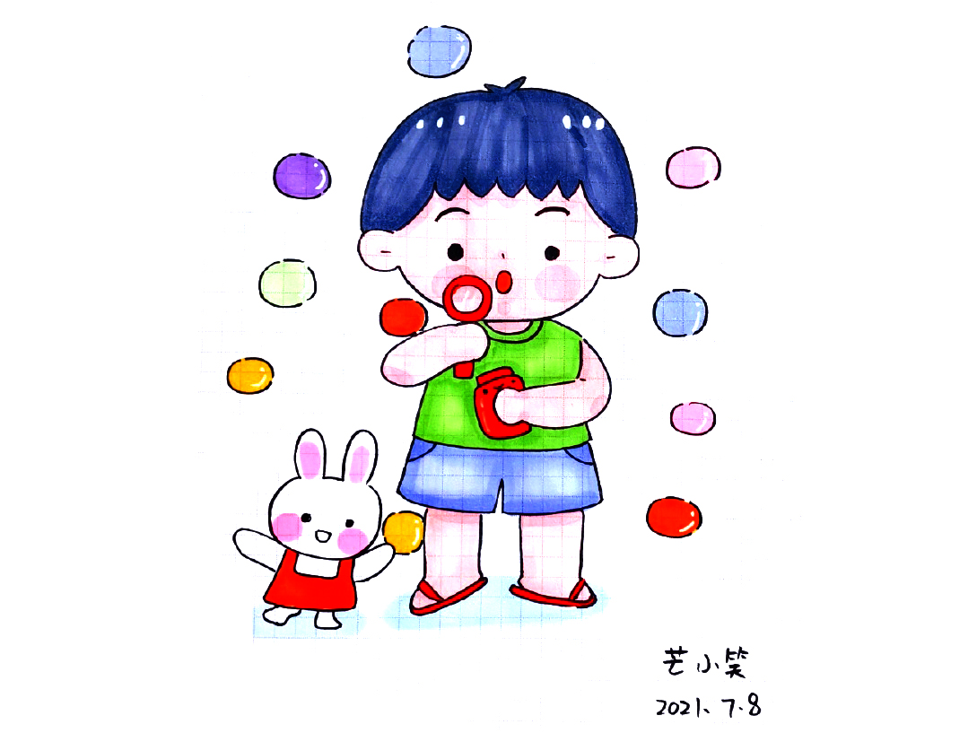 可爱的小男孩简笔画图片超简单-图6