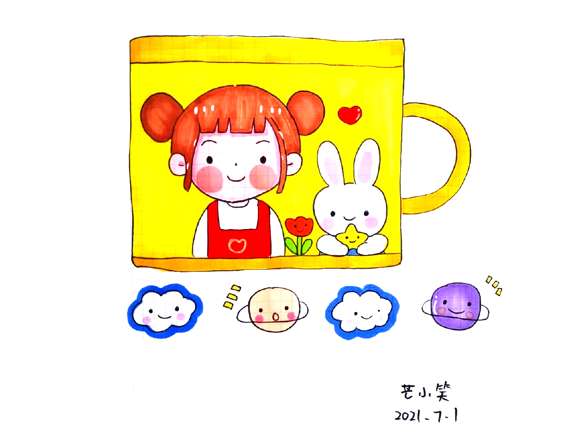 可可爱爱小女孩简笔画图片-图5