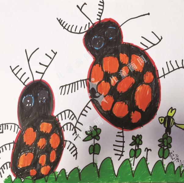 虫儿飞儿童画绘画