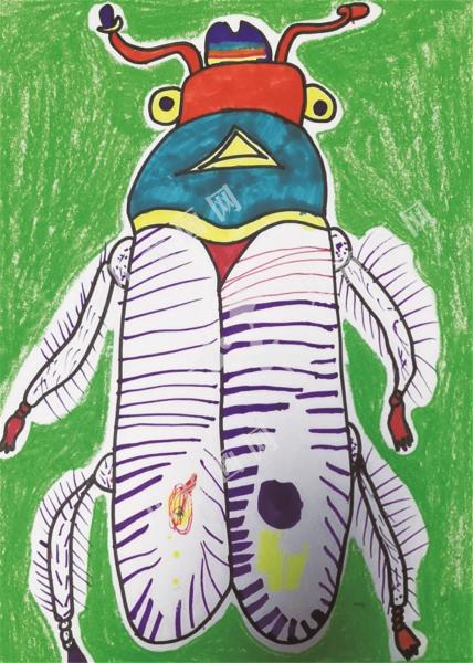 可爱的小甲虫绘画