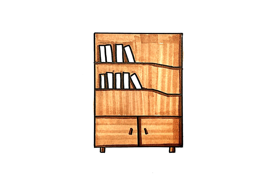 简单的书架怎么画-图4
