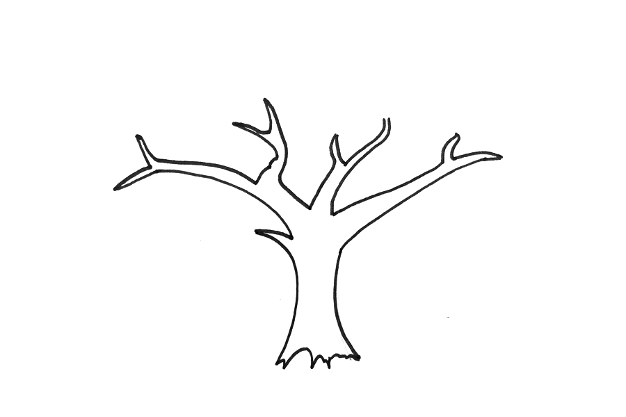简单好画的大树怎么画-图1