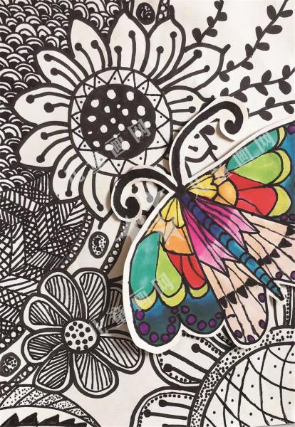 蝶恋花儿童绘画