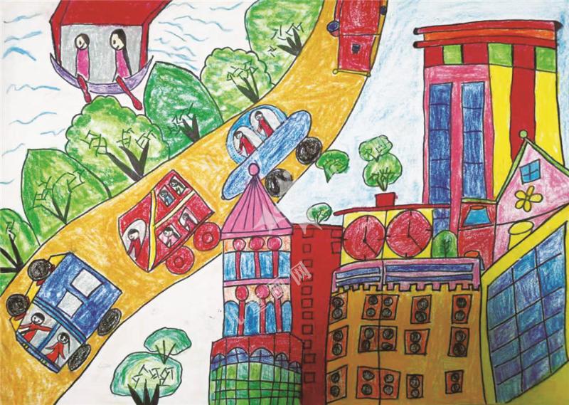 家门口儿童画欣赏