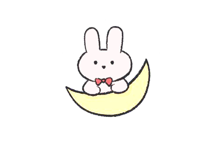 月亮兔子怎么画