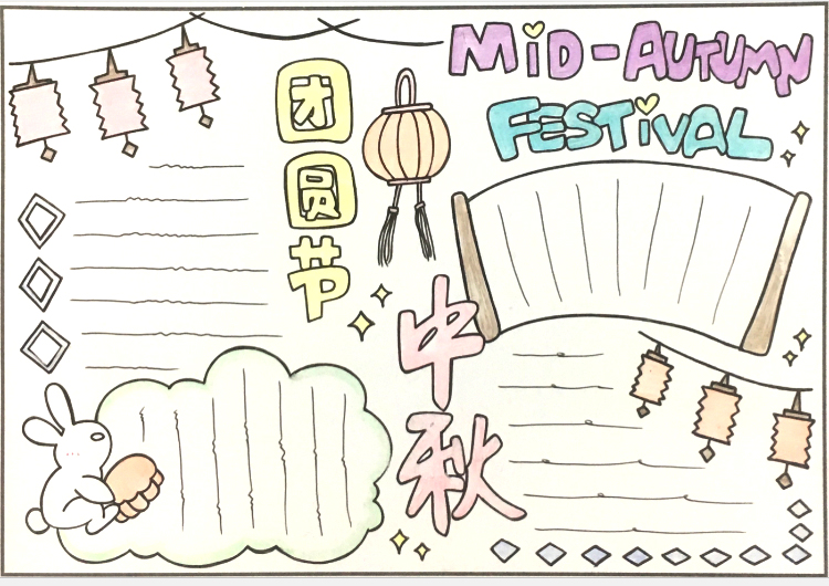 中秋节团圆节简单漂亮的中秋节手抄报-图4