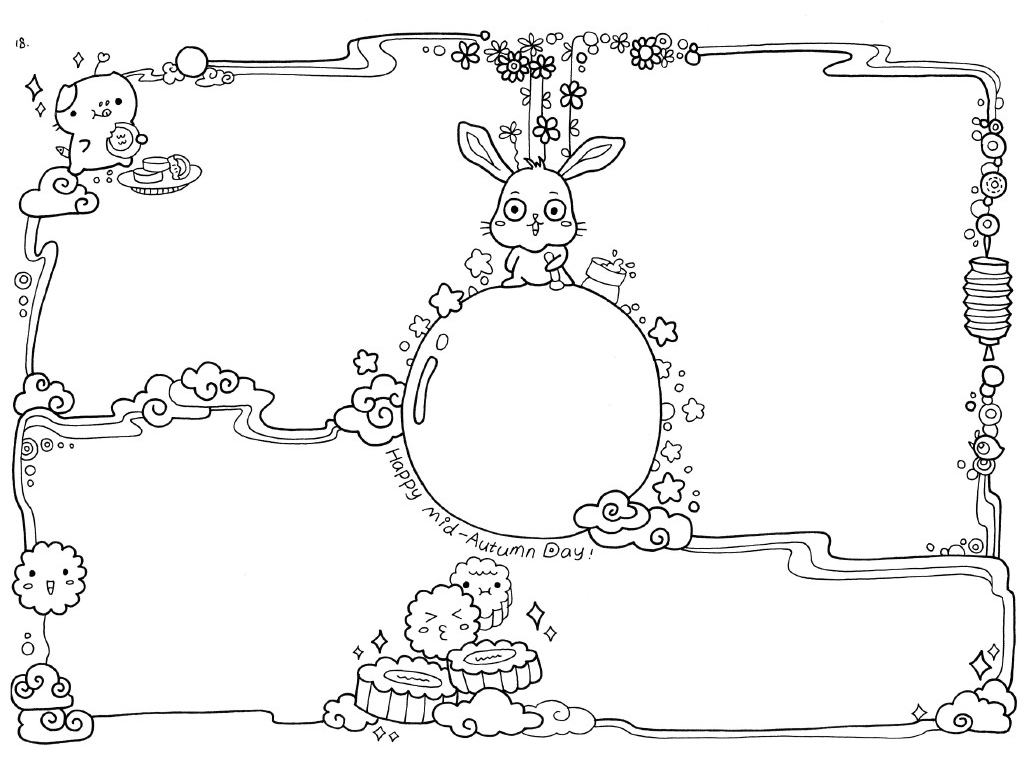 简单漂亮的中秋节手抄报模板-图1