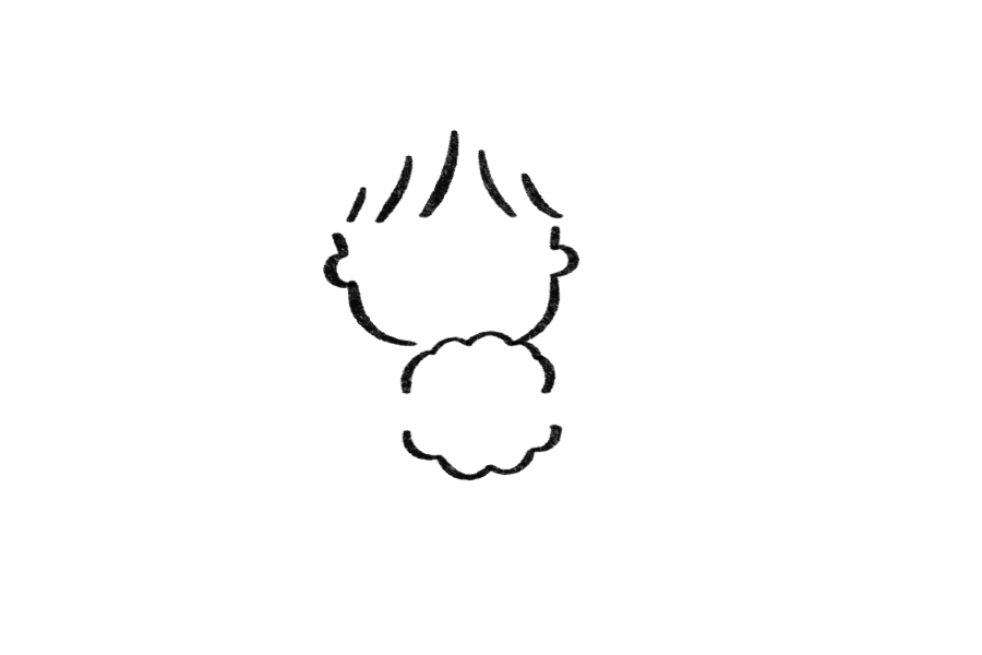 抱着月饼的小女孩怎么画-图3