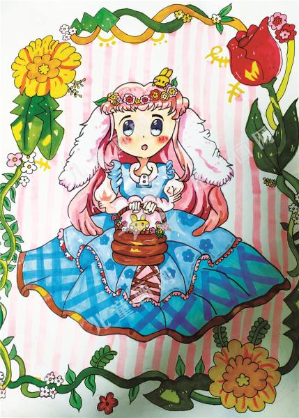 爱丽丝人物绘画