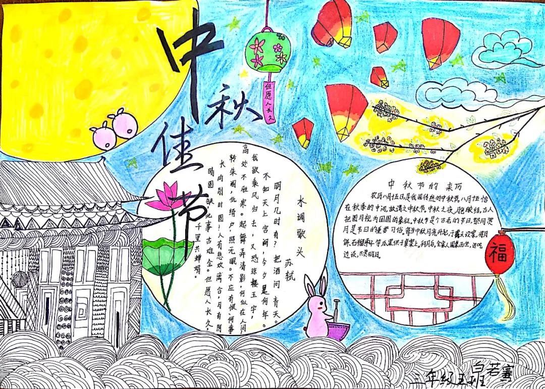 6张漂亮的中秋佳节手抄报画画-图6