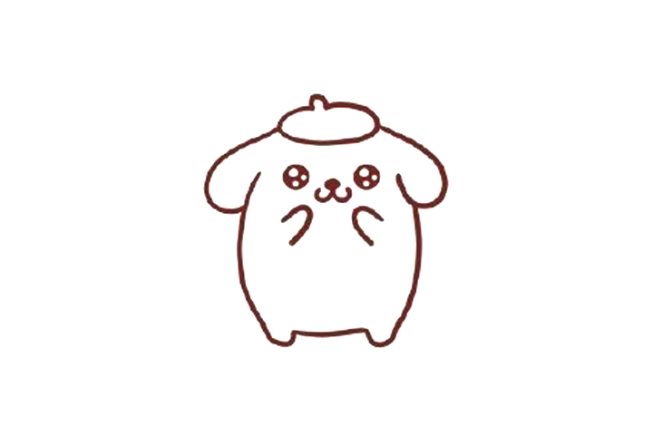 步骤3：加上萌萌的五官和手