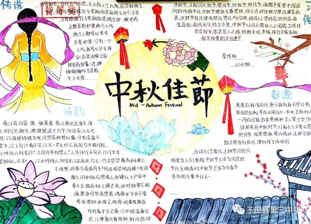 我们的节日——中秋节手抄报绘画-图9