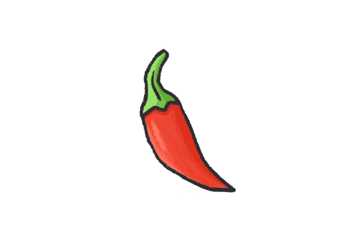 蔬菜简笔画大全 辣椒怎么画