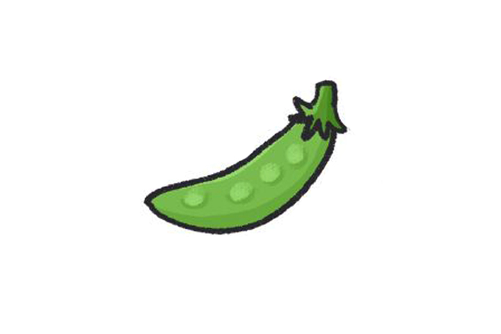 蔬菜简笔画图片 豌豆荚怎么画