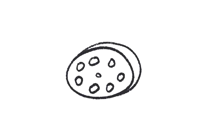 蔬菜简笔画大全 莲藕怎么画-图2