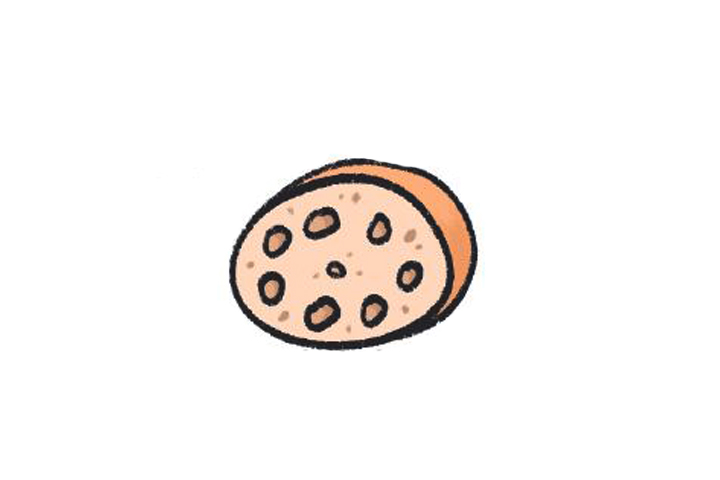 蔬菜简笔画大全 莲藕怎么画