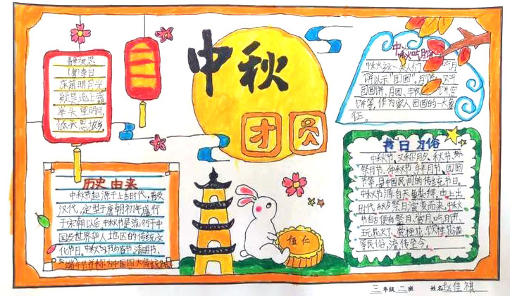 中秋佳节手抄报画画图片大全-图6