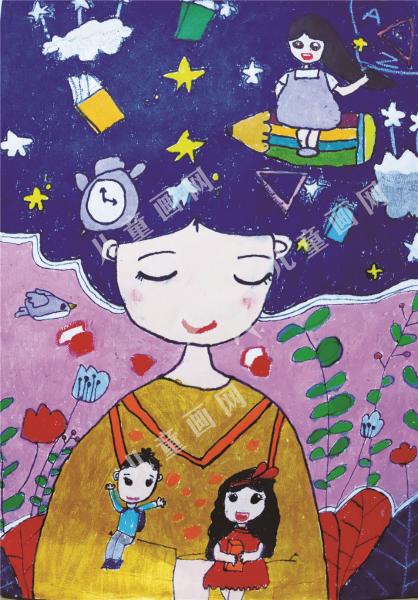 小姑娘的梦绘画欣赏