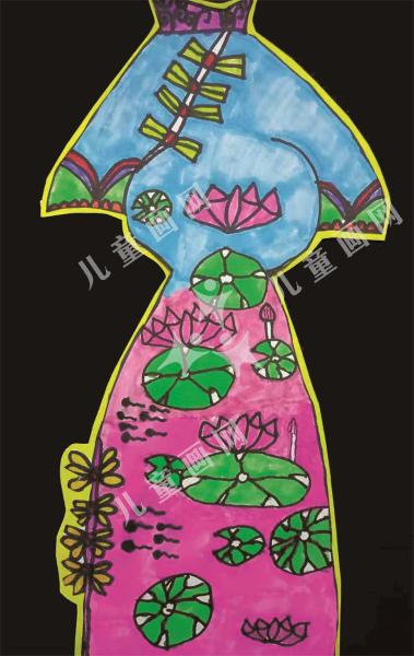 旗袍绘画作品欣赏