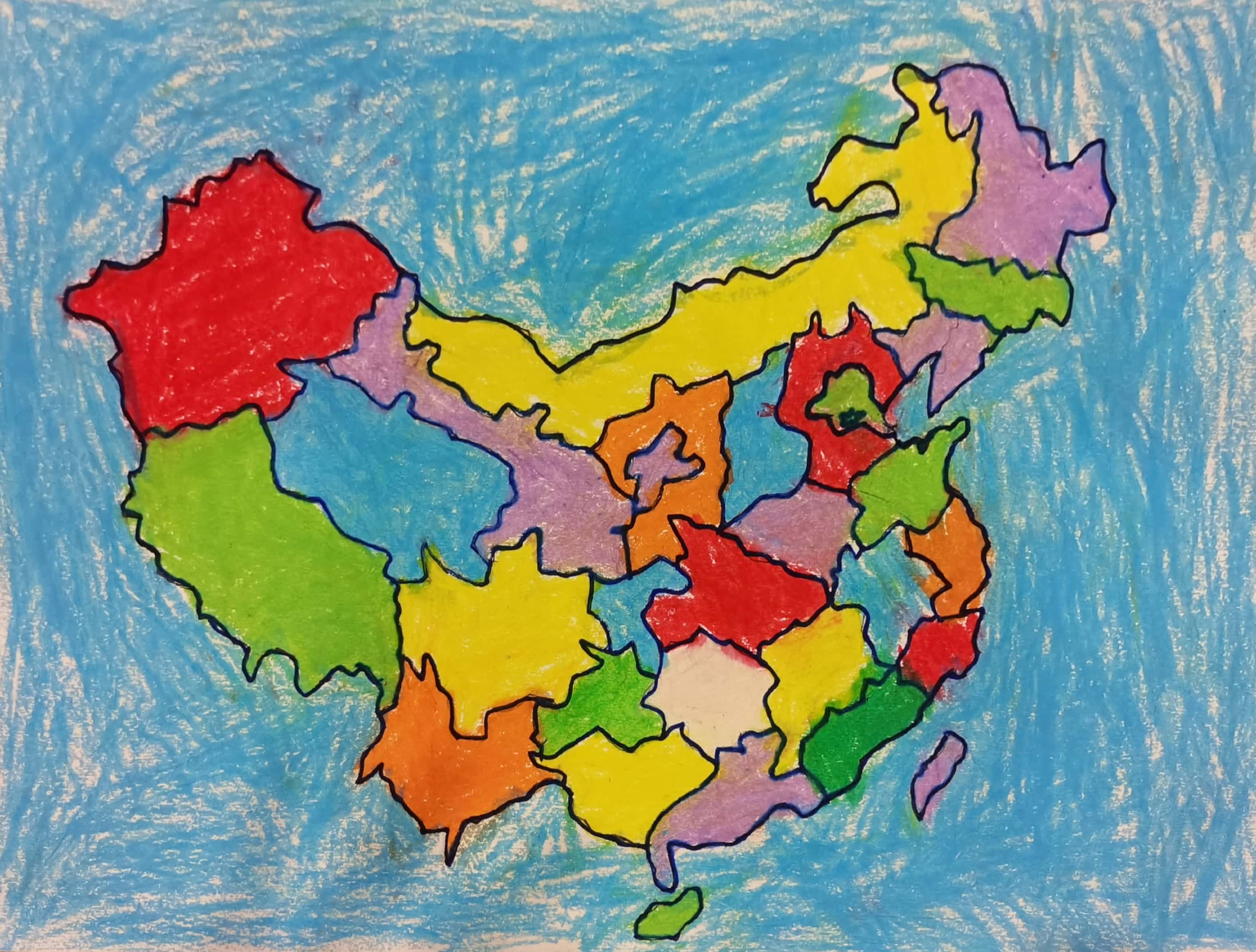 国庆节儿童绘画图片-图1