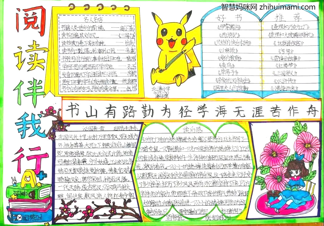 我爱阅读手抄报绘画获奖作品-图4